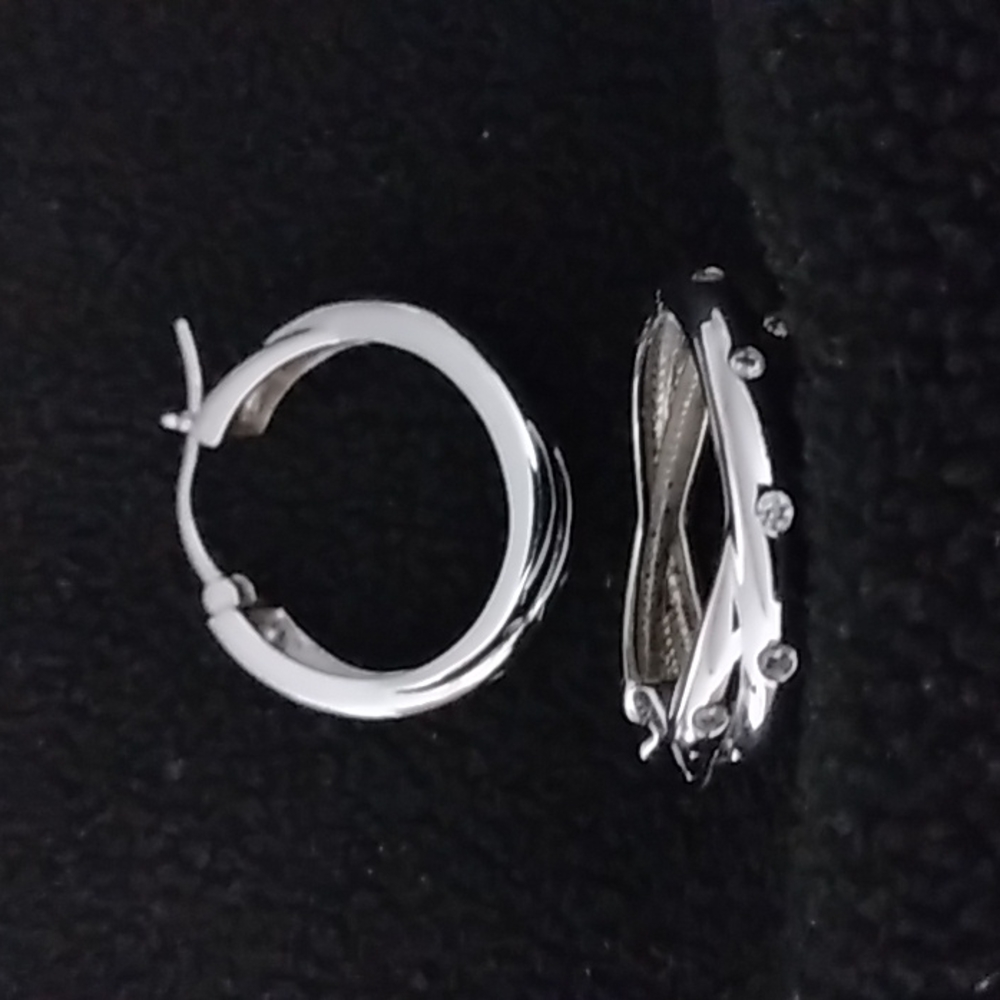Solid sterling silver earrings.